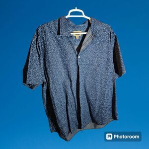 Foundry Dark/Light Blue Floral‎ Button Down Size 3XLT